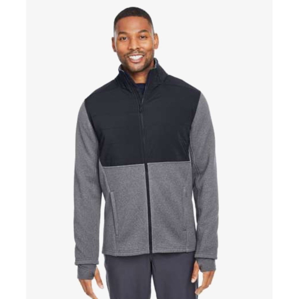 Spyder Men's Full Zip Grey & Black Performance Jacket - Size Large